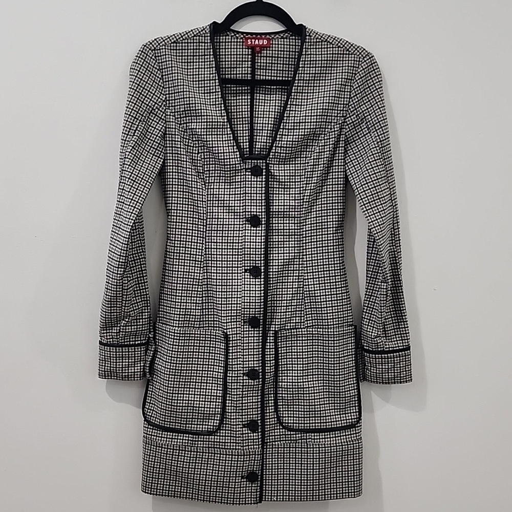 Staud Fairham Plaid Dress - Picture 2 of 15